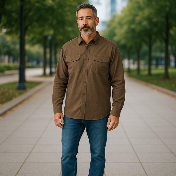 Ariat Rebar Men's XXL Heavy Duty Flannel Button Down Long Sleeved Shirt Rugged